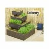 H42cm Dalton 4-Tier Cascading Solar Water Feature & Herb Planter by Solaray