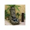 H73cm Easter Island Solar Head Water Feature & Planter with Lights by Solaray 1 H73cm Easter Island Solar Head Water Feature & Planter with Lights by Solaray -Water Features Shop WF7003 main image 482e
