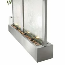H203cm Colossus Stainless Steel & Glass Water Wall Cascade | Indoor & Outdoor use by Ambienté 13 H203cm Colossus Stainless Steel & Glass Water Wall Cascade | Indoor & Outdoor use by Ambienté -Water Features Shop WF7007 add image 4 9376