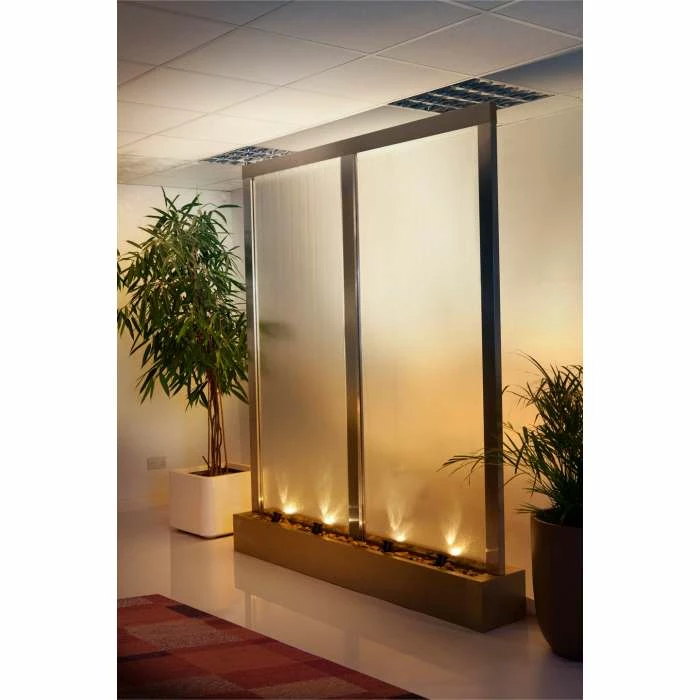 H203cm Colossus Stainless Steel & Glass Water Wall Cascade | Indoor & Outdoor use by Ambienté 4 H203cm Colossus Stainless Steel & Glass Water Wall Cascade | Indoor & Outdoor use by Ambienté - Image 2