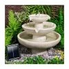 H42cm Barnwell Ivory 3-Tier Cascading Solar Water Feature by Solaray -Water Features Shop WF7059 main image 9c4b