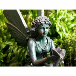 H30cm Fairy on Clam Shell Programmable Solar Water Feature with Lights by Solaray -Water Features Shop WF7060 add image 1 c372