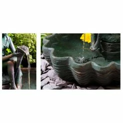 H30cm Fairy on Clam Shell Programmable Solar Water Feature with Lights by Solaray -Water Features Shop WF7060 add image 3 6eb6