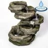 H56cm Sanke Steps 5-Tier Cascading Water Feature with Lights by Ambienté -Water Features Shop WF7079 main image f332