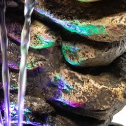 H27cm Triple Trickle Honey Pots Water Feature with Lights | Indoor/Outdoor Use by Ambienté -Water Features Shop WF7081 add image 4 6ee8