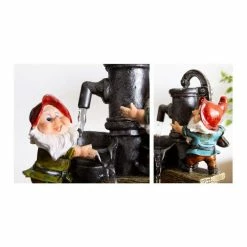 H28cm Garden Helpers Pump & Barrel Water Feature with LED Light by Ambienté -Water Features Shop WF7082 add image 3 a525