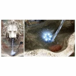 H100cm Majestic Lion Water Feature with Lights | Indoor/Outdoor Use by Ambienté -Water Features Shop WF7084 add image 3 fe7e