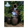 H50cm Earthenware 3-Tier Honey Pot Water Feature & Planter with Lights by Ambienté -Water Features Shop WF7127 main image f8ba