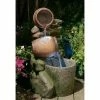 H68cm Cottage Honey Pots & Barrel Water Feature with Lights by Ambienté -Water Features Shop WF7131 main image bf02
