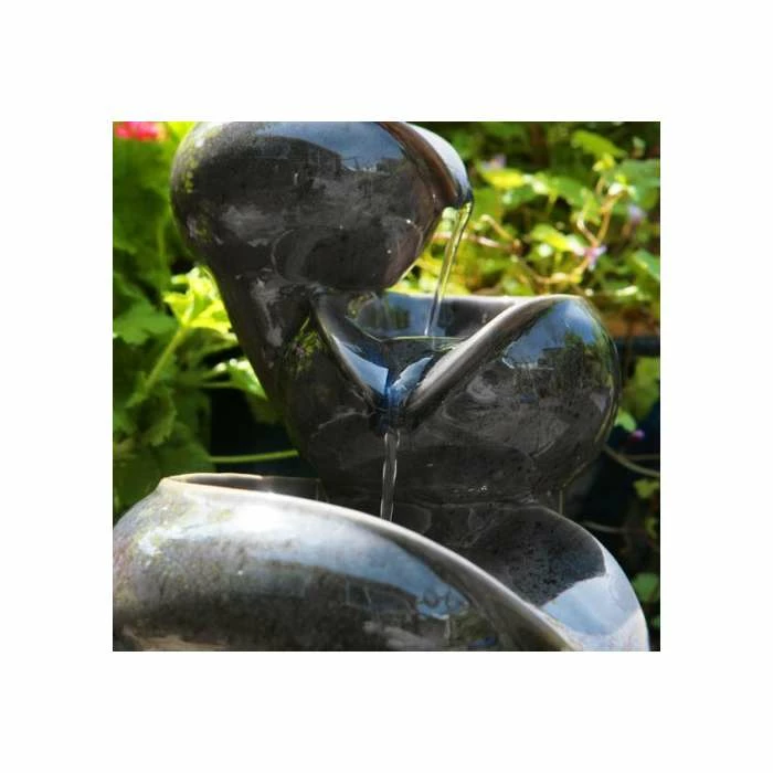 H25cm Cosmos Solar Oil Jar Ceramic Water Feature in Brown - Outdoor & Conservatory Use by Solaray 5 H25cm Cosmos Solar Oil Jar Ceramic Water Feature in Brown - Outdoor & Conservatory Use by Solaray - Image 3