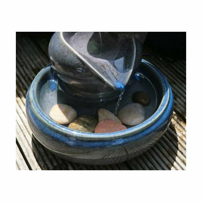 H25cm Cosmos Solar Oil Jar Ceramic Water Feature in Brown - Outdoor & Conservatory Use by Solaray 7 H25cm Cosmos Solar Oil Jar Ceramic Water Feature in Brown - Outdoor & Conservatory Use by Solaray - Image 5