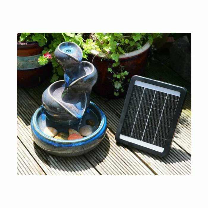 H25cm Cosmos Solar Oil Jar Ceramic Water Feature in Brown - Outdoor & Conservatory Use by Solaray 9 H25cm Cosmos Solar Oil Jar Ceramic Water Feature in Brown - Outdoor & Conservatory Use by Solaray - Image 7