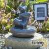 H25cm Cosmos Three-Tier Oil Jar Ceramic Water Feature by Solaray