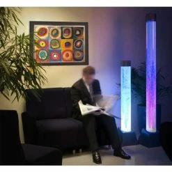 H183cm Bubble Tube Water Feature with Colour Changing LEDs | Indoor/Outdoor Use - by Fluid -Water Features Shop WF7156 add image 1 a67f