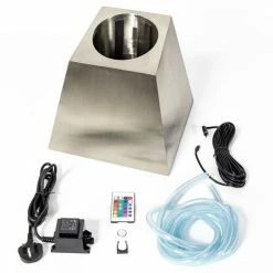 H183cm Bubble Tube Water Feature with Colour Changing LEDs | Indoor/Outdoor Use - by Fluid -Water Features Shop WF7156 add image 6 5561