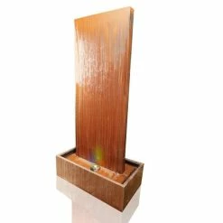 H120cm Vertical Corten Steel Water Wall with Colour Changing LEDs by Ambienté -Water Features Shop WF7553A add image 5 ed72