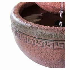 H40cm Jug and Bowl Solar Water Feature with Lights by Solaray -Water Features Shop WF8007 add image 4 53ea