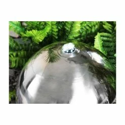 H50cm Sphere Solar Stainless Steel Water Feature with Lights by Solaray -Water Features Shop WF8116 add image 2 9c17