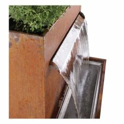 H89cm Langley Corten Steel Waterfall Cascade Planter with Lights by Ambienté -Water Features Shop WF8442 add image 6 d46d
