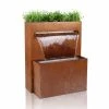 H89cm Langley Corten Steel Waterfall Cascade Planter with Lights by Ambienté -Water Features Shop WF8442 main image eb5f