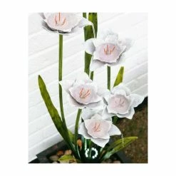 H100cm Narcissi Garden Flower Steel Water Feature with Lights | Indoor/Outdoor Use -Water Features Shop WF8495 add image 5 b295