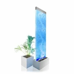 H183cm Orion Bubble Water Wall with Colour Changing LEDs | Indoor Use - by Fluid -Water Features Shop WF8499 add image 6 90eb