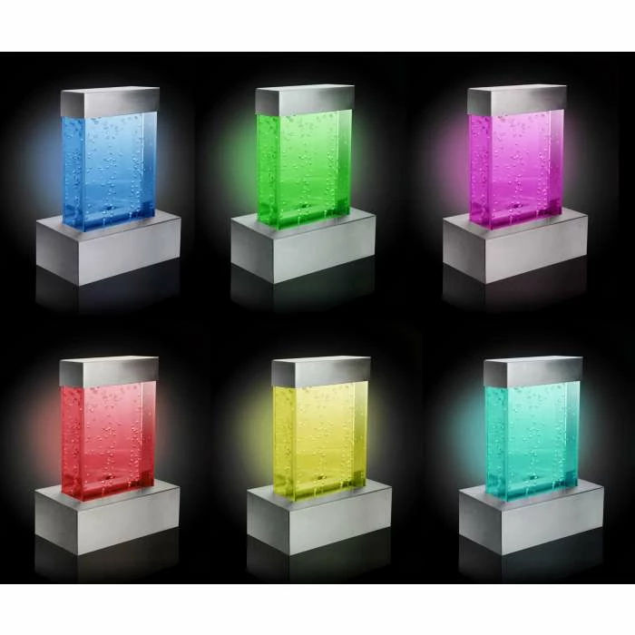 H27cm Nebula Bubble Wall Tabletop Water Feature with Colour LEDs | Indoor Use | by Fluid 6 H27cm Nebula Bubble Wall Tabletop Water Feature with Colour LEDs | Indoor Use | by Fluid - Image 4