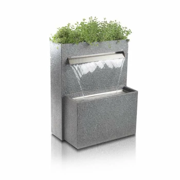 H89cm Cascata Delle Granite Touch Waterfall Planter with Lights by Ambienté 3 H89cm Cascata Delle Granite Touch Waterfall Planter with Lights by Ambienté