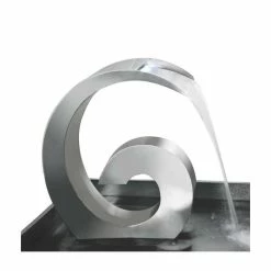 H2ft Atlantis Stainless Steel Cascade Water Feature with Lights by Ambienté 10 H2ft Atlantis Stainless Steel Cascade Water Feature with Lights by Ambienté -Water Features Shop WF9375SSR add image 1 1c00