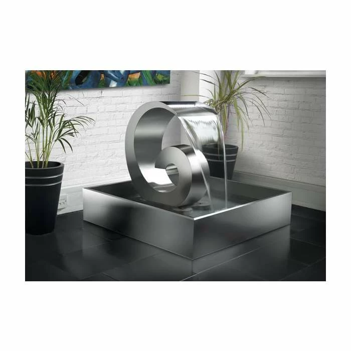 H2ft Atlantis Stainless Steel Cascade Water Feature with Lights by Ambienté 4 H2ft Atlantis Stainless Steel Cascade Water Feature with Lights by Ambienté - Image 2