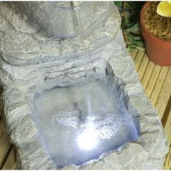 H50cm Easter Island Head Solar Water Feature & Planter with Lights by Solaray 21 H50cm Easter Island Head Solar Water Feature & Planter with Lights by Solaray -Water Features Shop WF9718 add image 8 815b