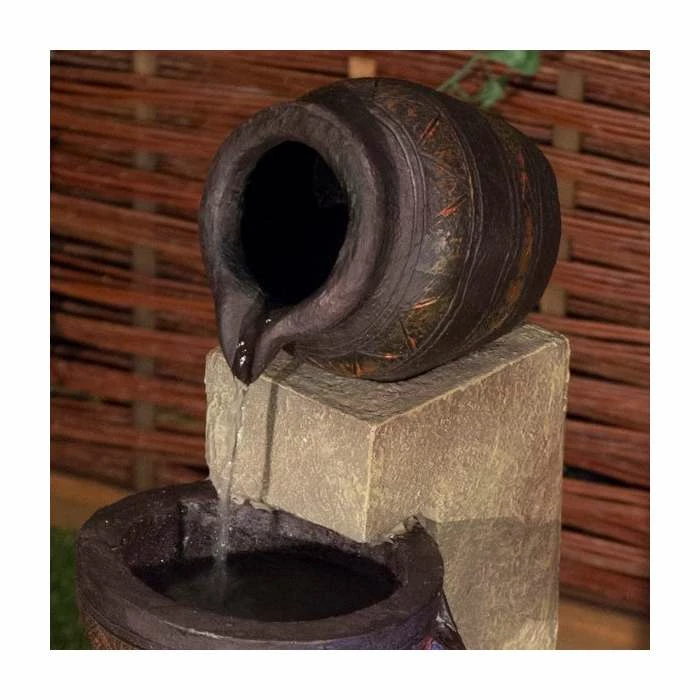 H76cm Juno 4-Tier Cascading Bowls Water Feature with Lights by Solaray 8 H76cm Juno 4-Tier Cascading Bowls Water Feature with Lights by Solaray - Image 6