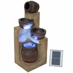 H76cm Juno 4-Tier Cascading Bowls Water Feature with Lights by Solaray 16 H76cm Juno 4-Tier Cascading Bowls Water Feature with Lights by Solaray -Water Features Shop WF9748 add image 5 f065