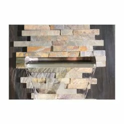 H100cm Dante Zinc & Stone Water Feature with Lights | Indoor/Outdoor Use by Ambienté -Water Features Shop WF9768 add image 1 921e