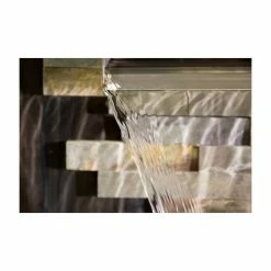 H100cm Dante Zinc & Stone Water Feature with Lights | Indoor/Outdoor Use by Ambienté -Water Features Shop WF9768 add image 4 545e