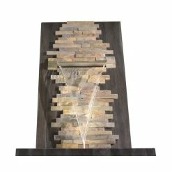 H100cm Dante Zinc & Stone Water Feature with Lights | Indoor/Outdoor Use by Ambienté -Water Features Shop WF9768 add image 5 c928