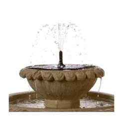 H79cm Victoriana Cream Solar Caststone™ Bird Bath with Lights by Solaray -Water Features Shop WF9786CRM add image 1 4d68