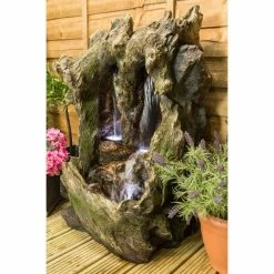 H98cm Colorado Falls Cascading Water Feature with Lights - by Ambienté -Water Features Shop WF9819 add image 1 207a