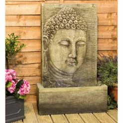H100cm Nirvana Buddha Falls Water Feature with Lights | Indoor/Outdoor Use by Ambienté -Water Features Shop WF9827 add image 3 fa5f
