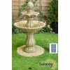 H92cm Cream Imperial Round Tiered Solar Water Fountain with Lights by Solaray -Water Features Shop WF9887 main image 1e38