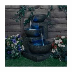 H48cm Kendal 3-Tier Cascading Water Feature with Lights | Indoor/Outdoor Use by Ambienté 14 H48cm Kendal 3-Tier Cascading Water Feature with Lights | Indoor/Outdoor Use by Ambienté -Water Features Shop WF9897 add image 3 8f99