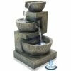 H48cm Kendal 3-Tier Cascading Water Feature with Lights | Indoor/Outdoor Use by Ambienté -Water Features Shop WF9897 main image c098