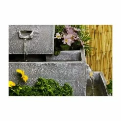 H62.5cm Perth 4-Tier Solar Water Feature & Herb Planter with Lights by Solaray -Water Features Shop WF9898 add image 2 26df